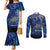 New Zealand Stewart Island Couples Matching Mermaid Dress and Long Sleeve Button Shirt Rakiura Kiwi Maori Glowing Sky