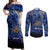 New Zealand Stewart Island Couples Matching Off Shoulder Maxi Dress and Long Sleeve Button Shirt Rakiura Kiwi Maori Glowing Sky