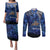New Zealand Stewart Island Couples Matching Puletasi and Long Sleeve Button Shirt Rakiura Kiwi Maori Glowing Sky
