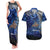 New Zealand Stewart Island Couples Matching Tank Maxi Dress and Hawaiian Shirt Rakiura Kiwi Maori Glowing Sky