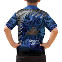 New Zealand Stewart Island Family Matching Puletasi and Hawaiian Shirt Rakiura Kiwi Maori Glowing Sky LT14 - Polynesian Pride