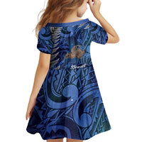 New Zealand Stewart Island Family Matching Puletasi and Hawaiian Shirt Rakiura Kiwi Maori Glowing Sky LT14 - Polynesian Pride