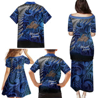 New Zealand Stewart Island Family Matching Puletasi and Hawaiian Shirt Rakiura Kiwi Maori Glowing Sky LT14 - Polynesian Pride