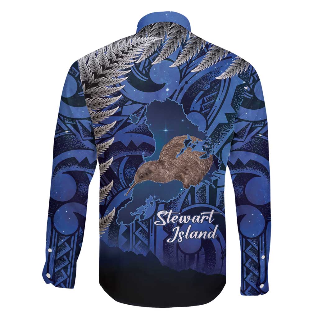 New Zealand Stewart Island Family Matching Short Sleeve Bodycon Dress and Hawaiian Shirt Rakiura Kiwi Maori Glowing Sky