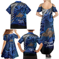 New Zealand Stewart Island Family Matching Summer Maxi Dress and Hawaiian Shirt Rakiura Kiwi Maori Glowing Sky LT14 - Polynesian Pride