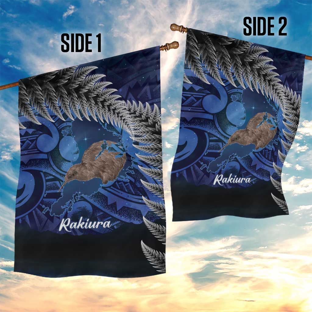 New Zealand Stewart Island Garden Flag Rakiura Kiwi Maori Glowing Sky LT14 - Polynesian Pride