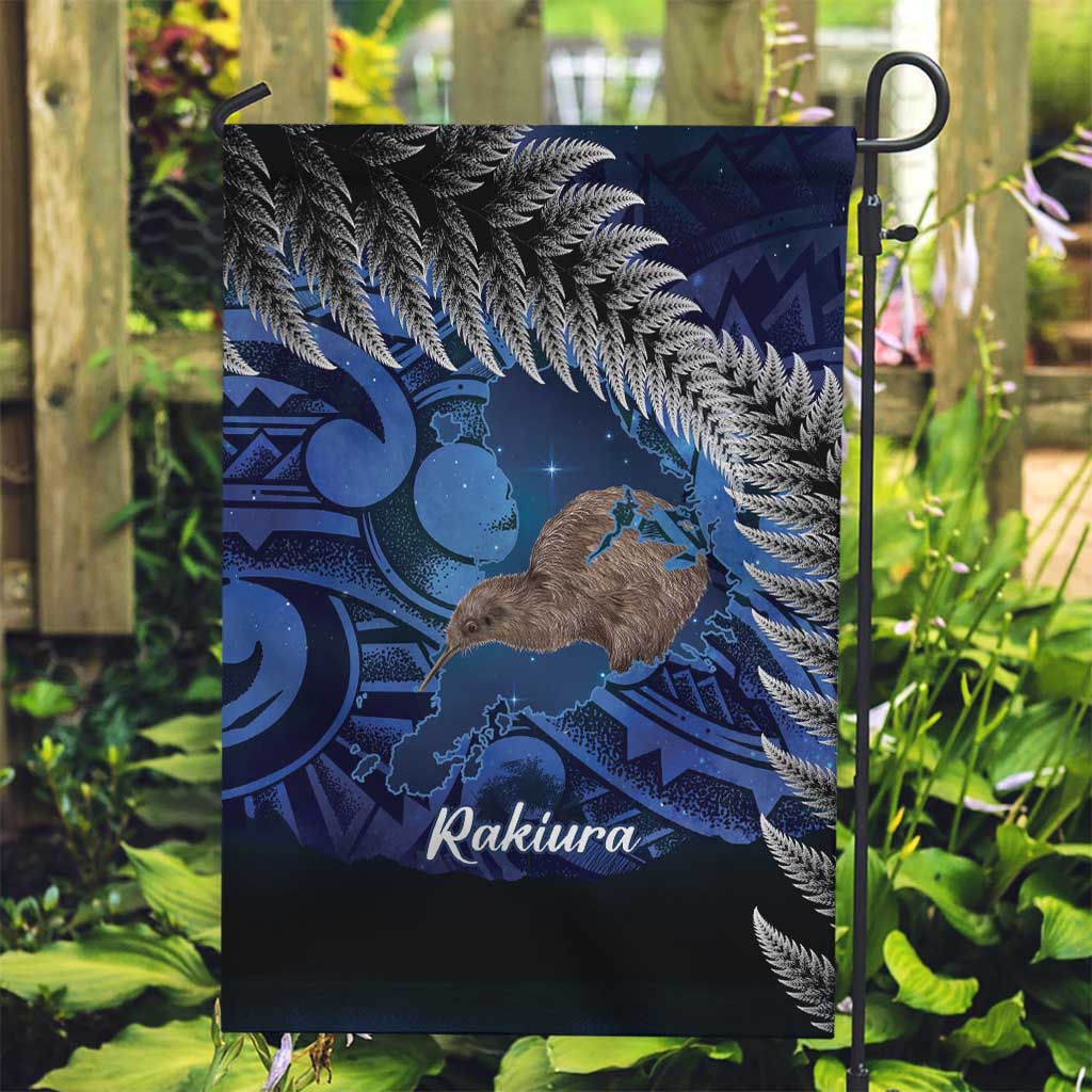 New Zealand Stewart Island Garden Flag Rakiura Kiwi Maori Glowing Sky LT14 Garden Flag Blue - Polynesian Pride