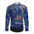 New Zealand Stewart Island Long Sleeve Button Shirt Rakiura Kiwi Maori Glowing Sky