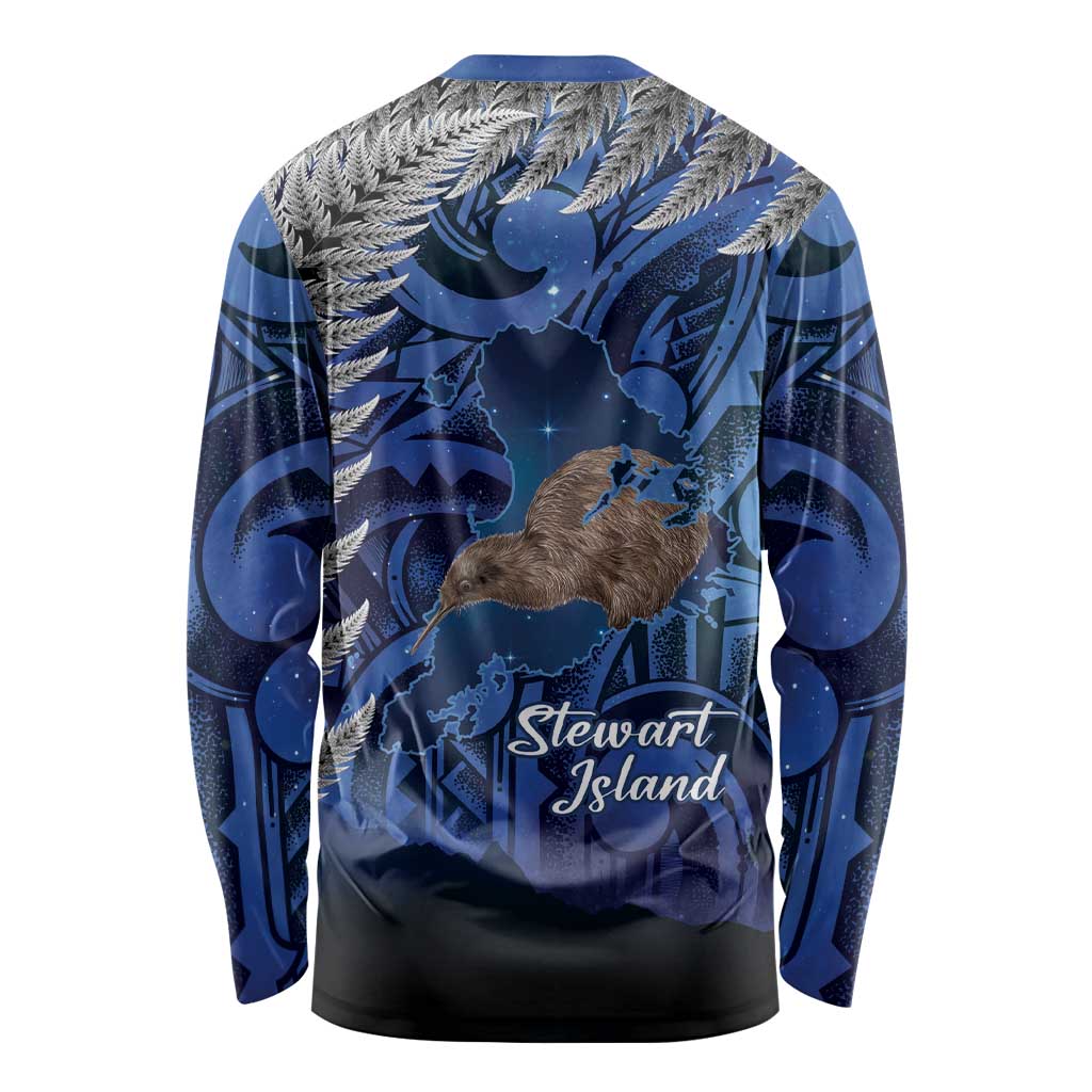 New Zealand Stewart Island Long Sleeve Shirt Rakiura Kiwi Maori Glowing Sky LT14 - Polynesian Pride