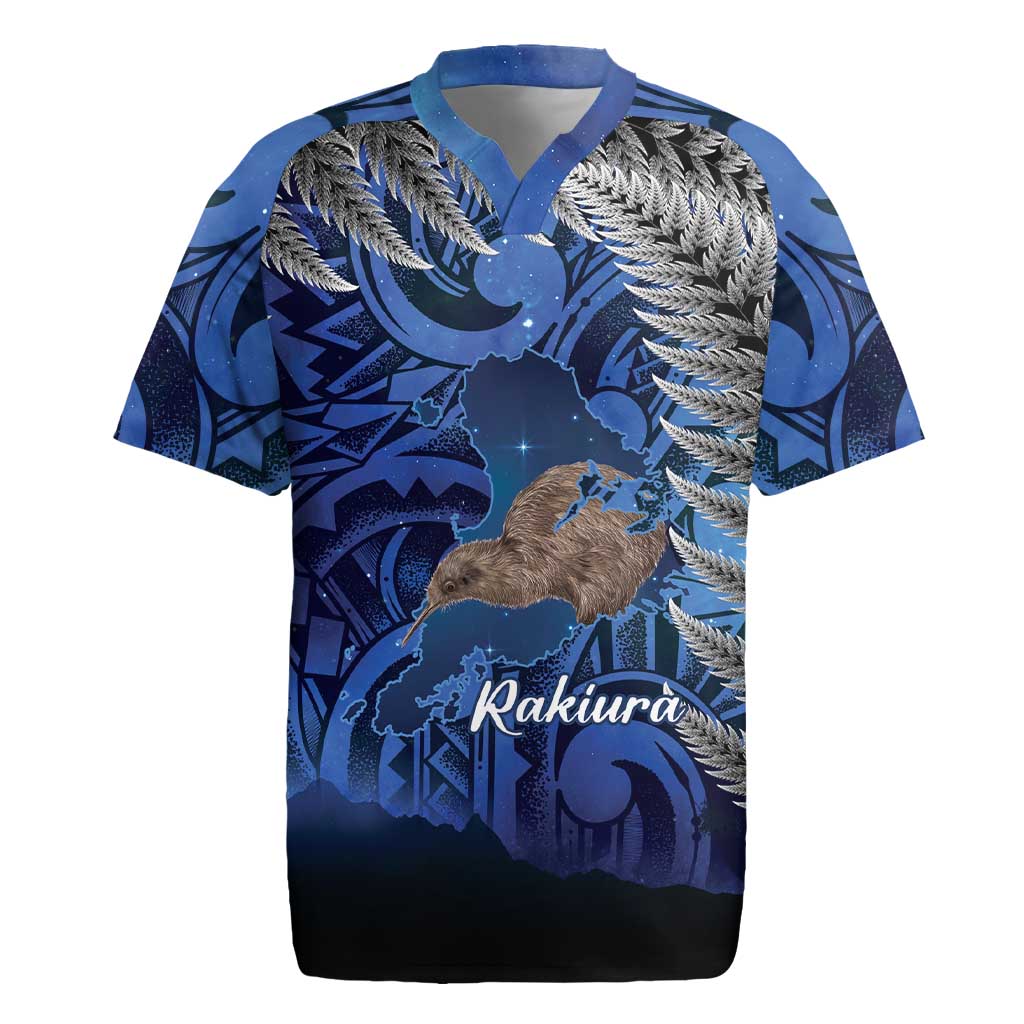 New Zealand Stewart Island Rugby Jersey Rakiura Kiwi Maori Glowing Sky