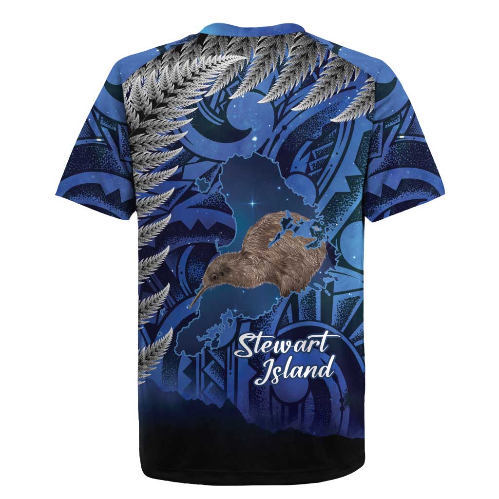 New Zealand Stewart Island Rugby Jersey Rakiura Kiwi Maori Glowing Sky