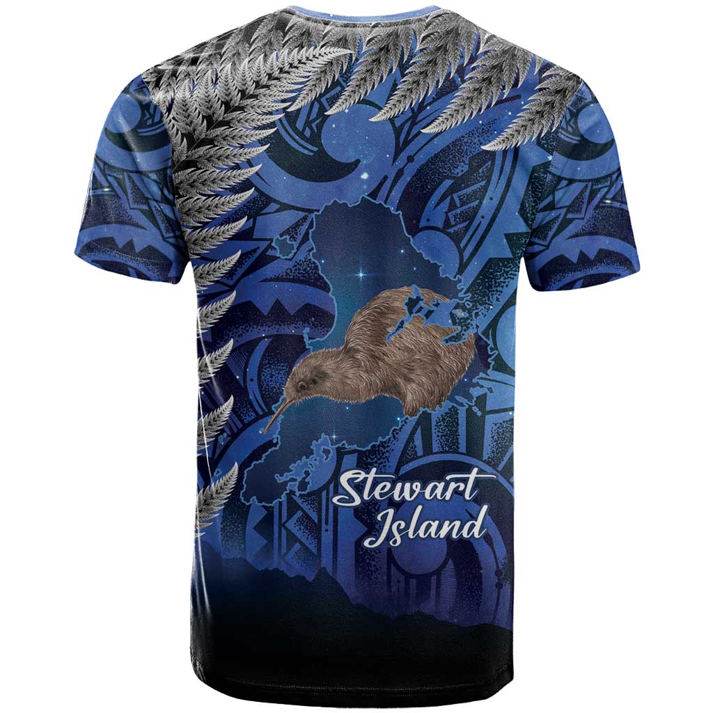 New Zealand Stewart Island T Shirt Rakiura Kiwi Maori Glowing Sky LT14 - Polynesian Pride