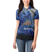 New Zealand Stewart Island Women Polo Shirt Rakiura Kiwi Maori Glowing Sky LT14 - Polynesian Pride