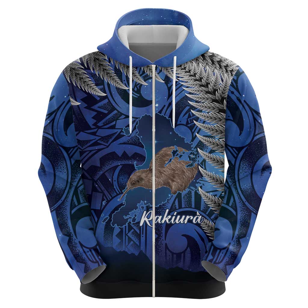New Zealand Stewart Island Zip Hoodie Rakiura Kiwi Maori Glowing Sky LT14 - Polynesian Pride
