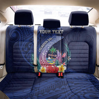 Personalised Guam Liberation Day Back Car Seat Cover Happy 80th Anniversary Fish Hook Mix Tropical Flowers LT14 - Polynesian Pride