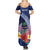 Personalised Guam Liberation Day Summer Maxi Dress Happy 80th Anniversary Fish Hook Mix Tropical Flowers