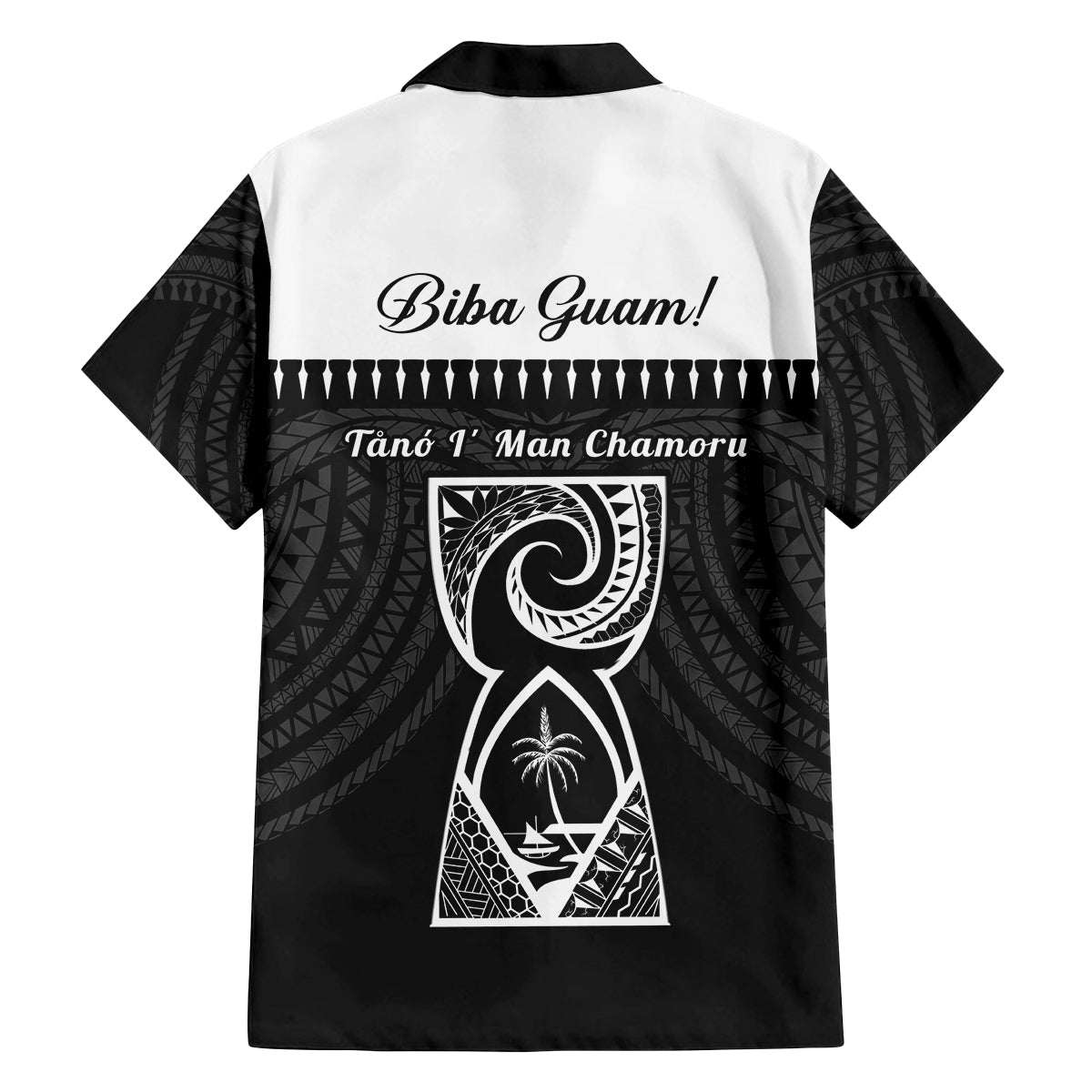 Guam Liberation Day Family Matching Tank Maxi Dress and Hawaiian Shirt Biba Guahan Chamorro 80th Anniversary - Black