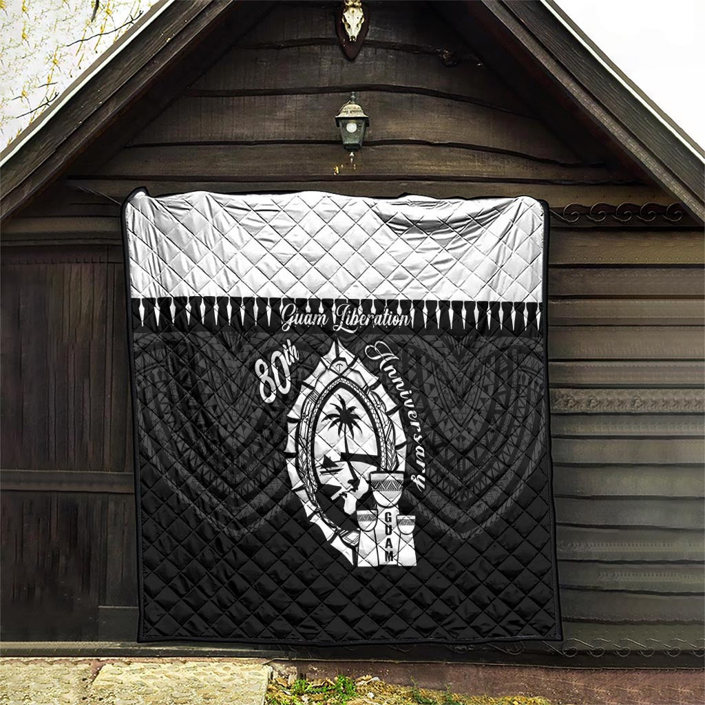 Guam Liberation Day Quilt Biba Guahan Chamorro 80th Anniversary - Black