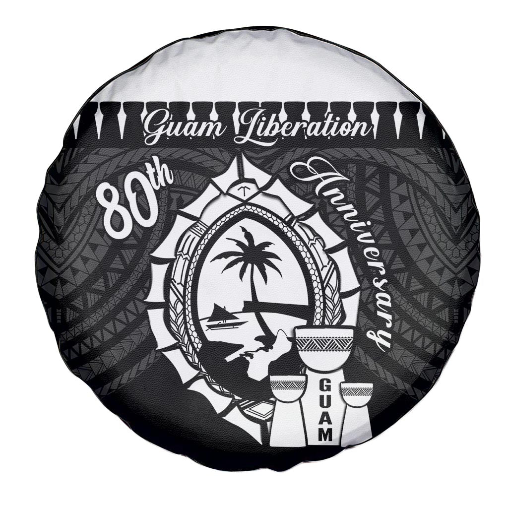 Guam Liberation Day Spare Tire Cover Biba Guahan Chamorro 80th Anniversary - Black