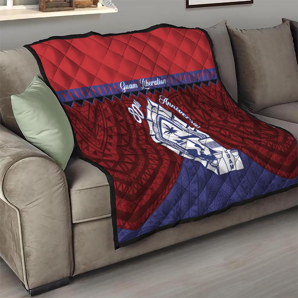Guam Liberation Day Quilt Biba Guahan Chamorro 80th Anniversary - Blue