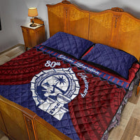 Guam Liberation Day Quilt Bed Set Biba Guahan Chamorro 80th Anniversary - Blue