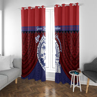 Guam Liberation Day Window Curtain Biba Guahan Chamorro 80th Anniversary - Blue