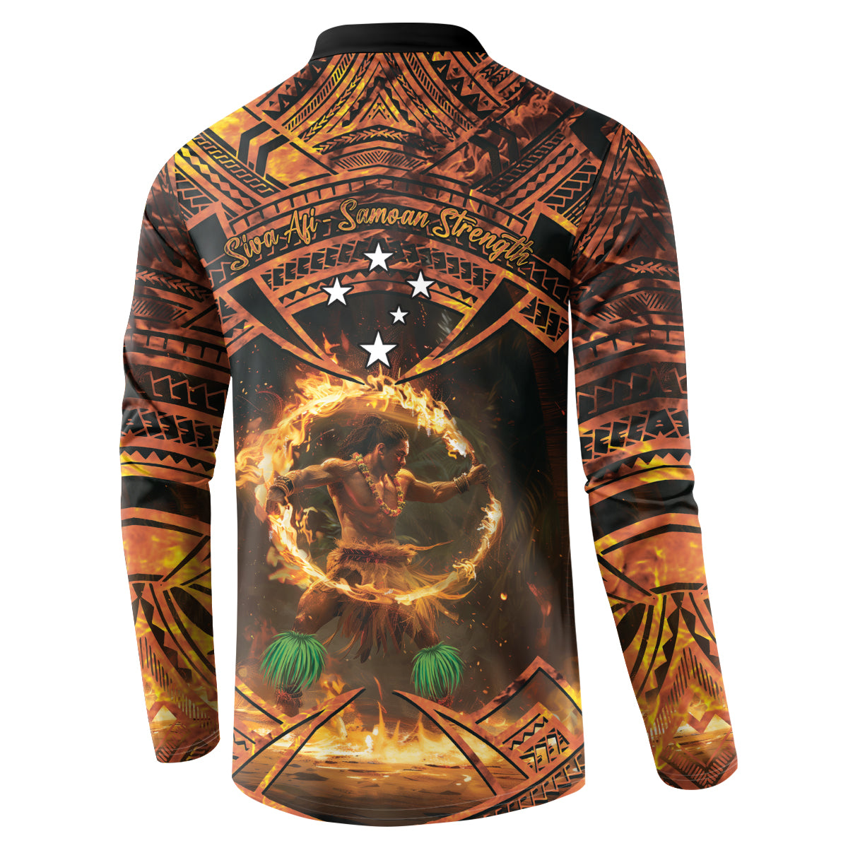 Samoa Teuila 2024 Festival Button Sweatshirt Samoan Siva Afi With Red Gingers