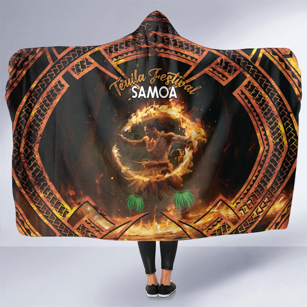 Samoa Teuila 2024 Festival Hooded Blanket Samoan Siva Afi With Red Gingers LT14 - Polynesian Pride