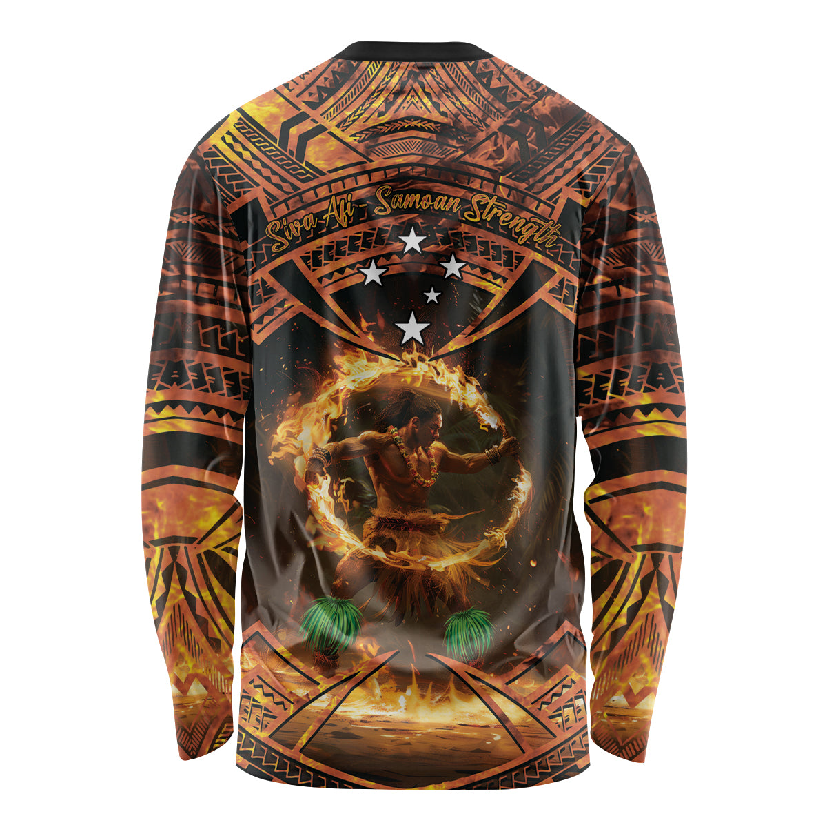 Samoa Teuila 2024 Festival Long Sleeve Shirt Samoan Siva Afi With Red Gingers