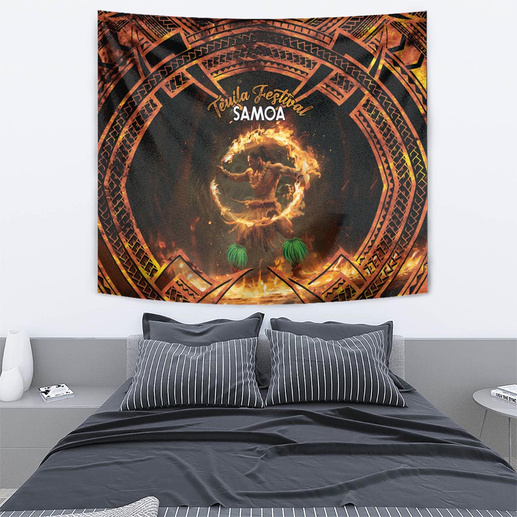 Samoa Teuila 2024 Festival Tapestry Samoan Siva Afi With Red Gingers LT14 - Polynesian Pride