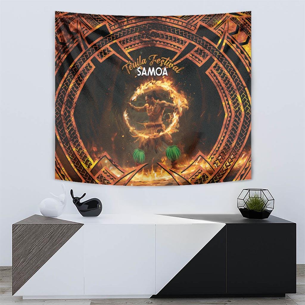 Samoa Teuila 2024 Festival Tapestry Samoan Siva Afi With Red Gingers LT14 - Polynesian Pride