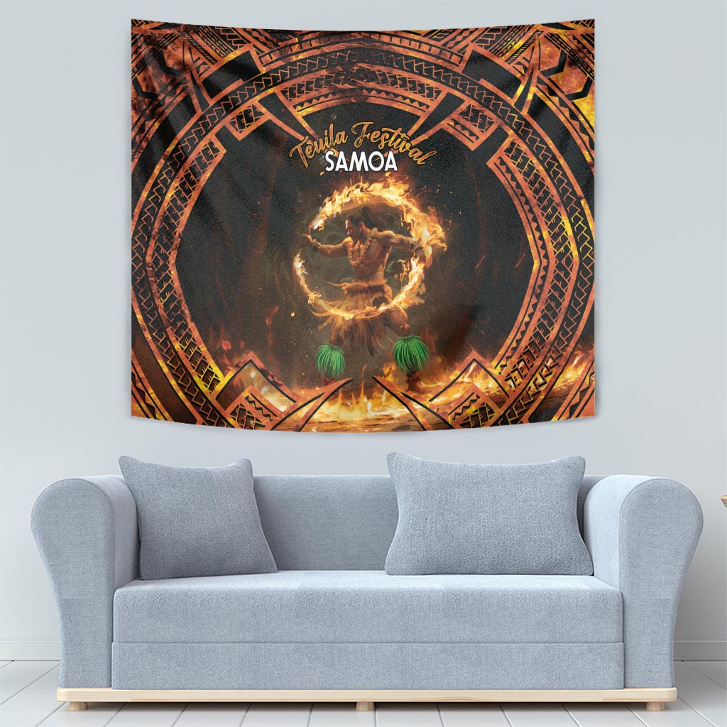 Samoa Teuila 2024 Festival Tapestry Samoan Siva Afi With Red Gingers LT14 - Polynesian Pride