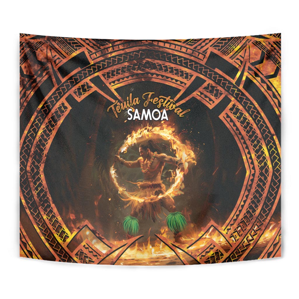 Samoa Teuila 2024 Festival Tapestry Samoan Siva Afi With Red Gingers LT14 - Polynesian Pride
