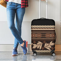 Black Samoa Siapo Teuila Flowers Luggage Cover LT14 - Polynesian Pride