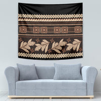 Black Samoa Siapo Teuila Flowers Tapestry LT14 - Polynesian Pride