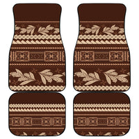 Brown Samoa Siapo Teuila Flowers Car Mats