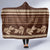 Brown Samoa Siapo Teuila Flowers Hooded Blanket