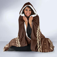Brown Samoa Siapo Teuila Flowers Hooded Blanket LT14 - Polynesian Pride