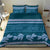 Dark Cyan Samoa Siapo Teuila Flowers Bedding Set