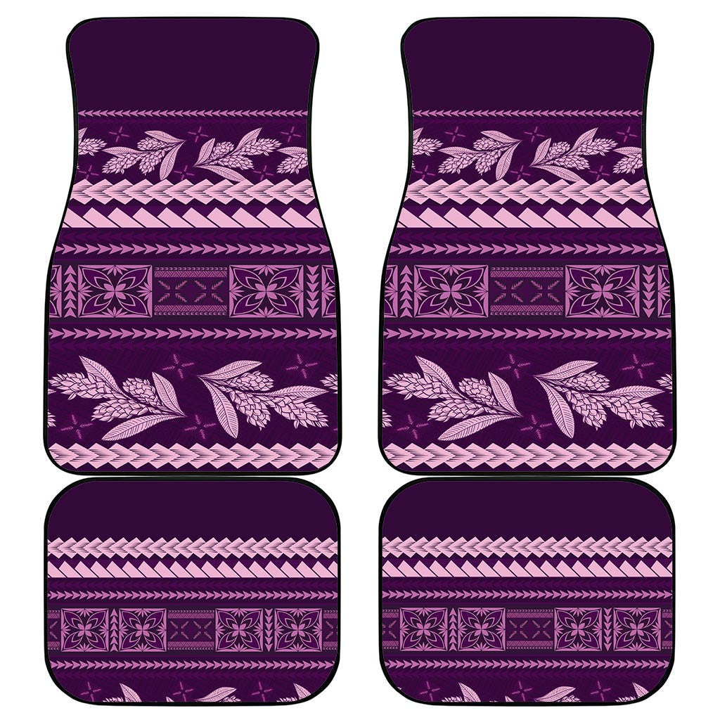 Purple Samoa Siapo Teuila Flowers Car Mats