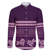 Purple Samoa Siapo Teuila Flowers Family Matching Puletasi and Hawaiian Shirt