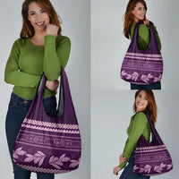 Purple Samoa Siapo Teuila Flowers Grocery Bag