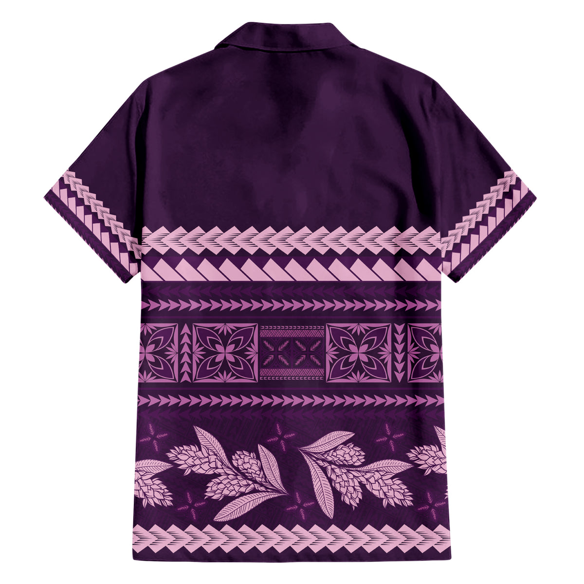 Purple Samoa Siapo Teuila Flowers Hawaiian Shirt