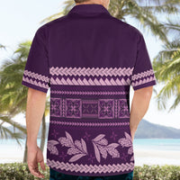 Purple Samoa Siapo Teuila Flowers Hawaiian Shirt