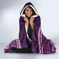 Purple Samoa Siapo Teuila Flowers Hooded Blanket LT14 - Polynesian Pride