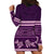 Purple Samoa Siapo Teuila Flowers Hoodie Dress