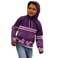 Purple Samoa Siapo Teuila Flowers Kid Hoodie