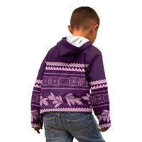 Purple Samoa Siapo Teuila Flowers Kid Hoodie