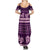 Purple Samoa Siapo Teuila Flowers Summer Maxi Dress