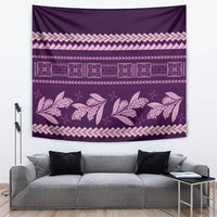 Purple Samoa Siapo Teuila Flowers Tapestry LT14 Purple - Polynesian Pride